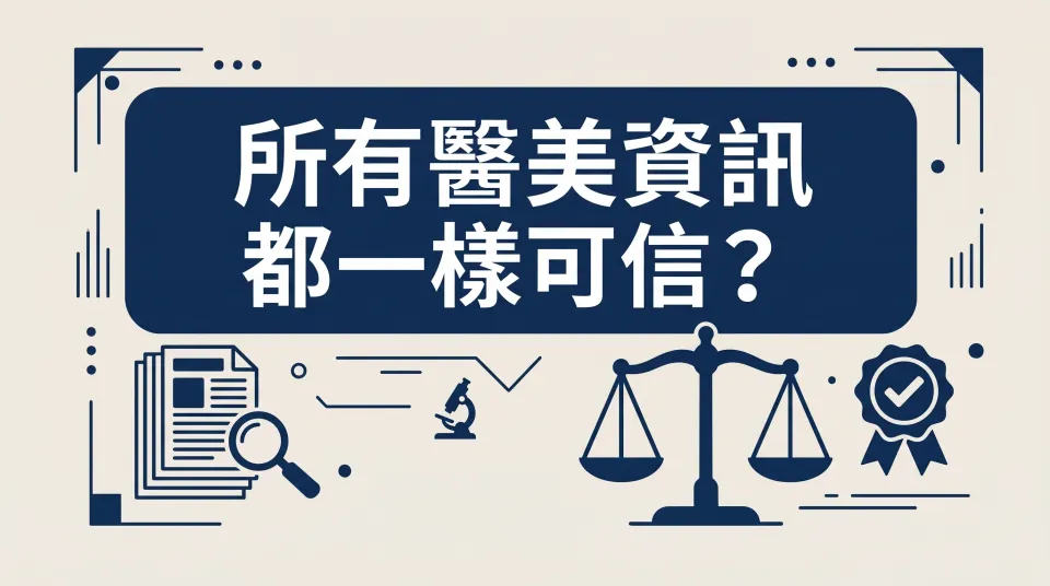 證據分級——為什麼不是所有醫美資訊都一樣可信？